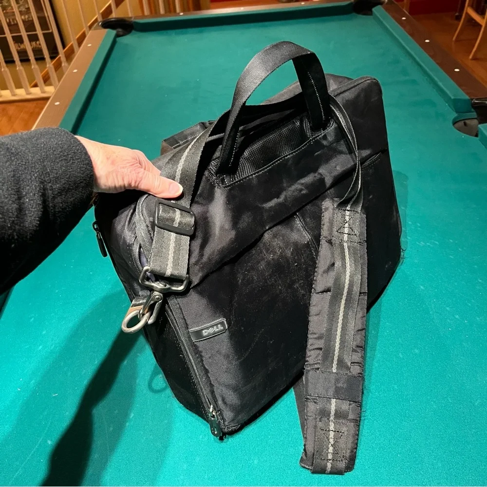 Dell Laptop Briefcase-messenger style, with heavy adjustable shoulder strap